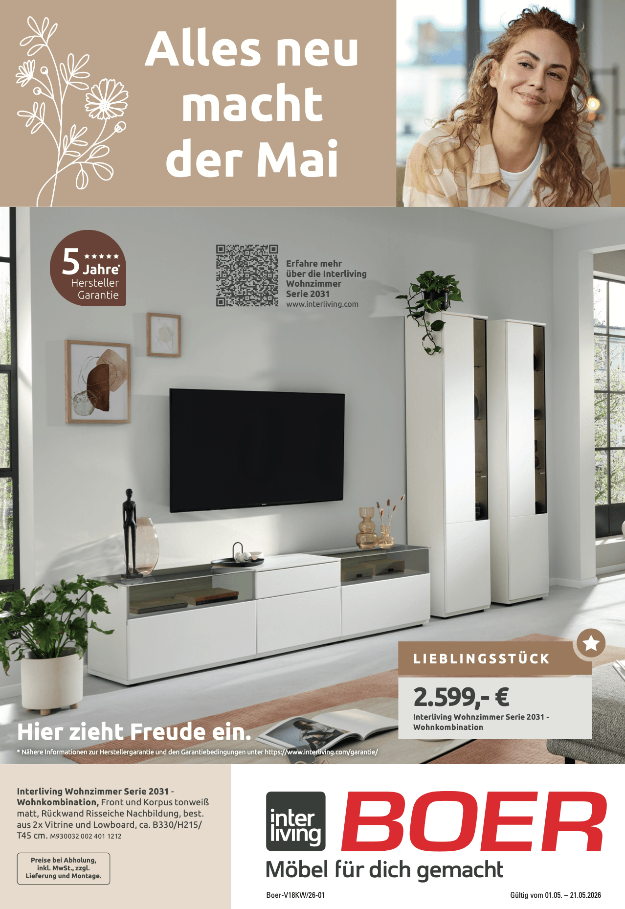Wohnzimmer mit BOER Möbeln: Alles neu macht der Mai