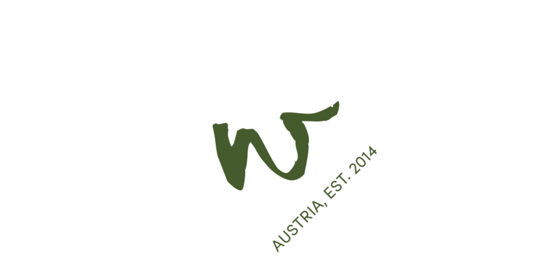 Grünes "W" Logo mit "AUSTRIA, EST. 2014" Schriftzug